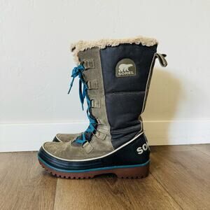 Sorel Tivoli High II Boot green black lace up high boot woman’s 10